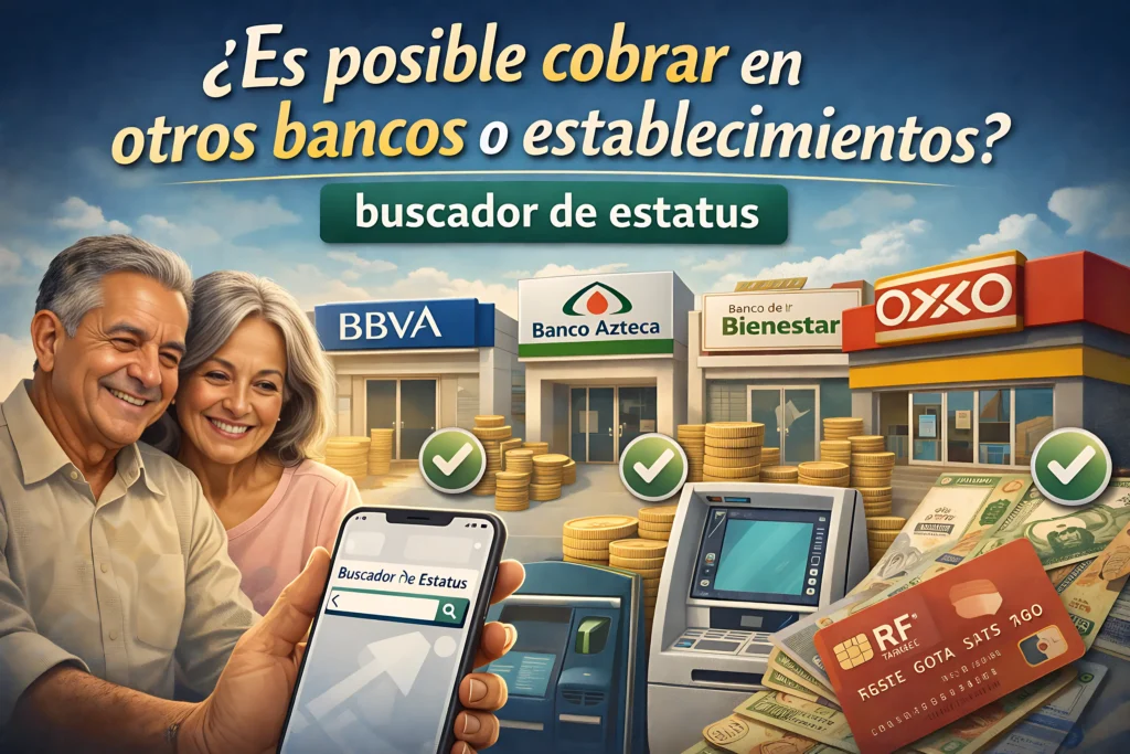 ¿Es posible cobrar en otros bancos o establecimientos?