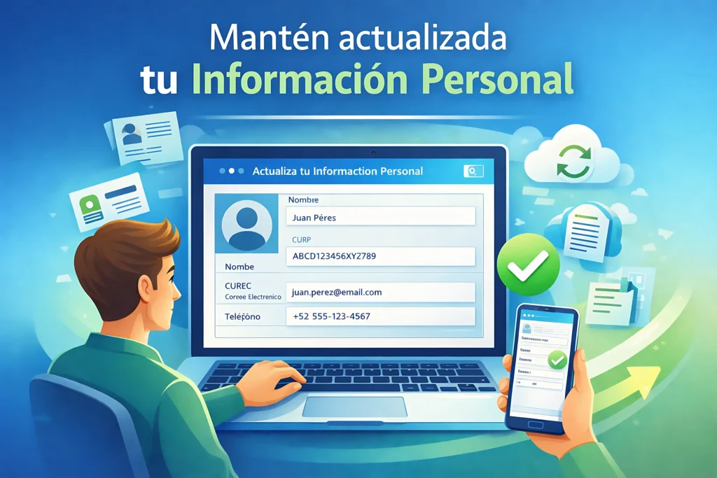 Mantén actualizada tu información personal