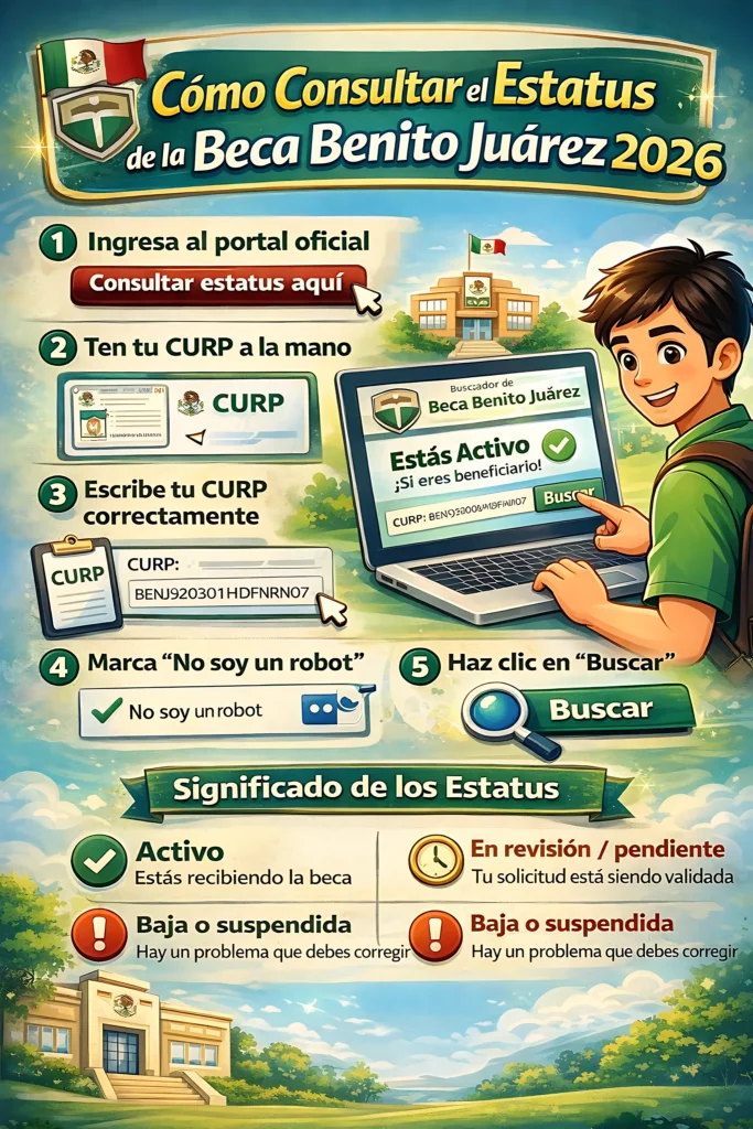 Cómo Consultar el Estatus de la Beca Benito Juárez 2026