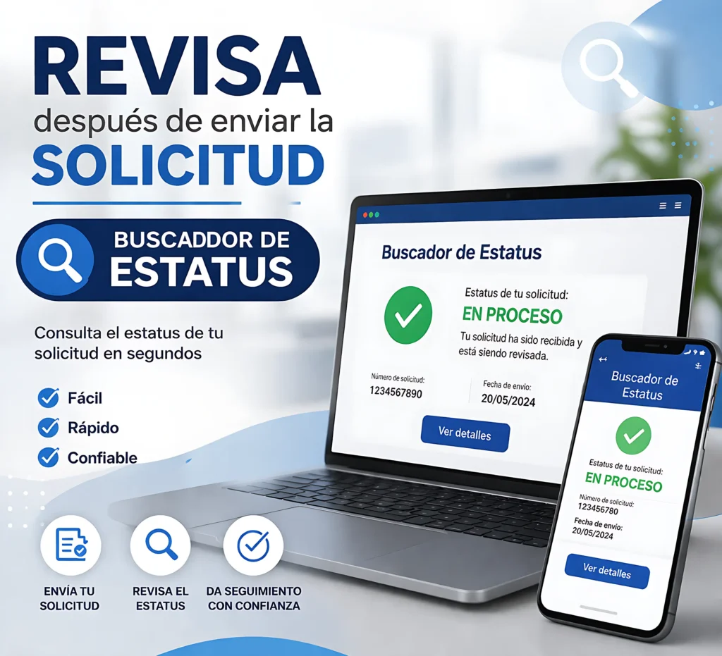 Revisa después de enviar la solicitud