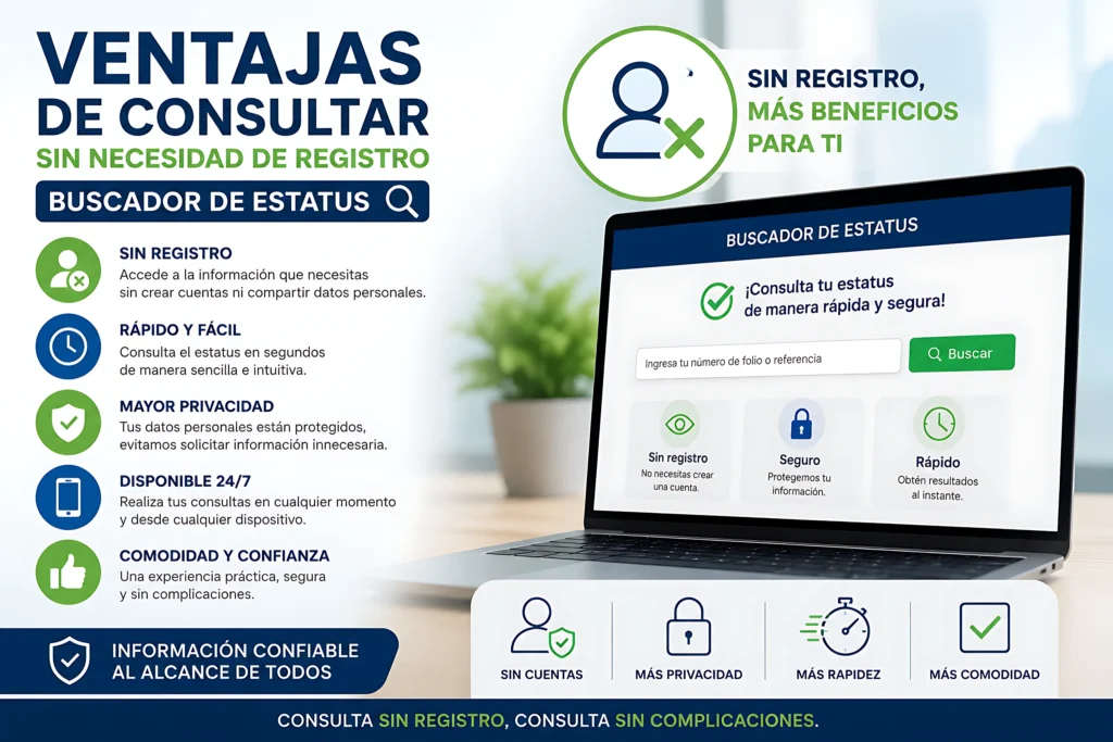 Ventajas de consultar sin necesidad de registro