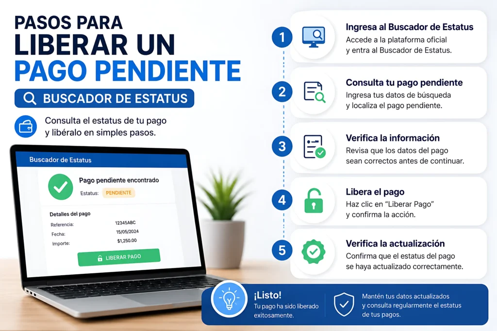 Pasos para liberar un pago pendiente