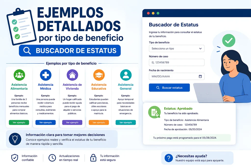 Ejemplos detallados por tipo de beneficio
