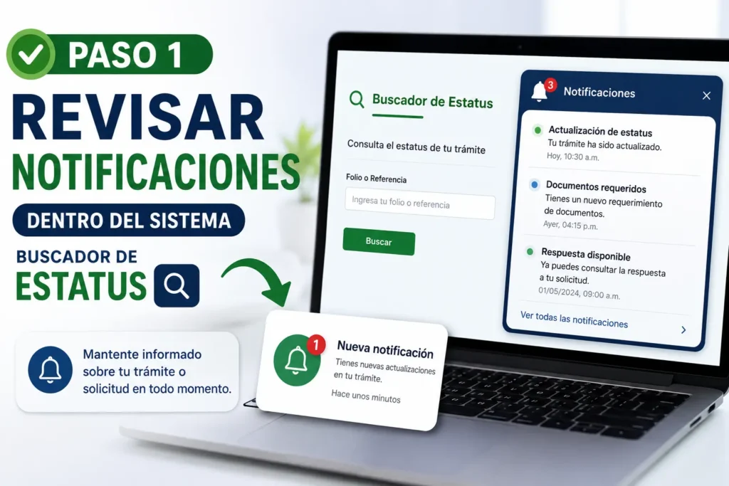 Revisar notificaciones dentro del sistema