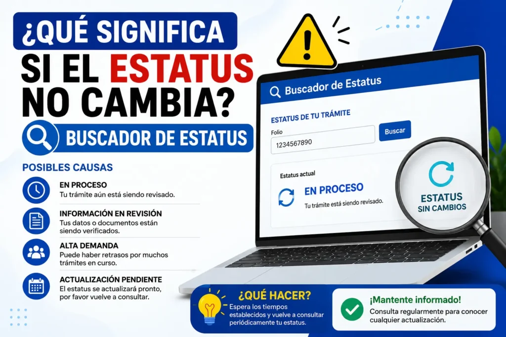 ¿Qué significa si el estatus no cambia?