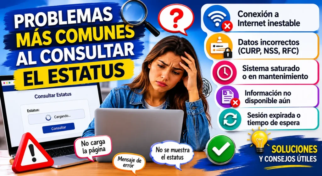 Problemas más comunes al consultar el estatus